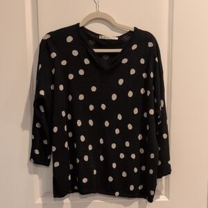 Black Polka Dot Sweater